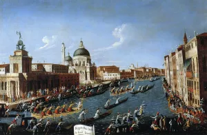 The Women's Regatta on the Grand Canal by Canaletto Oil Painting