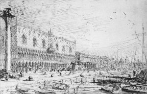 Venice: Riva degli Schiavoni Oil painting by Canaletto