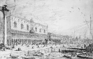 Venice: Riva degli Schiavoni by Canaletto Oil Painting