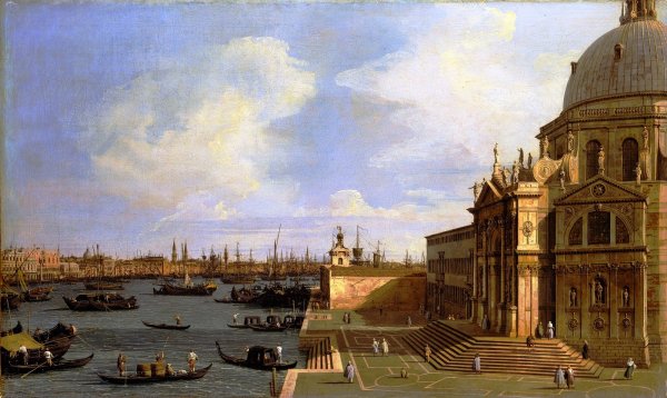 Venice, Santa Maria della Salute by Canaletto - Hand-Painted Oil Painting Reproduction