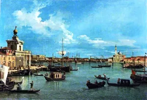 Venice: The Bacino di San Marco from the Canale della Giudecca by Canaletto Oil Painting