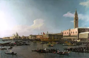 Venice: The Basin of San Marco on Ascension Day by Canaletto Oil Painting
