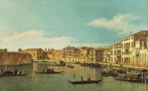 Venice, the Canale di Santa Chiara Oil painting by Canaletto