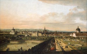Vienna Viewed from the Belvedere Palace by Canaletto Oil Painting