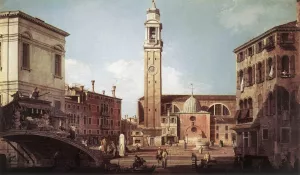 View of Campo Santi Apostoli by Canaletto - Oil Painting Reproduction