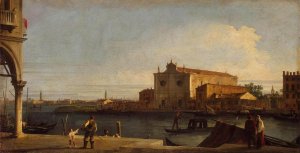 View of San Giovanni dei Battuti at Murano Oil painting by Canaletto