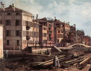 View of San Giuseppe di Castello Detail by Canaletto - Oil Painting Reproduction