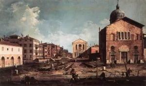 View of San Giuseppe di Castello by Canaletto - Oil Painting Reproduction