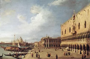 View of the Ducal Palace by Canaletto Oil Painting