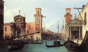 View of the Entrance to the Arsenal by Canaletto - Oil Painting Reproduction