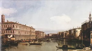 View of the Grand Canal by Canaletto - Oil Painting Reproduction