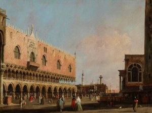View of the Piazzetta San Marco Looking South by Canaletto Oil Painting