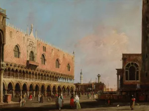 View of the Piazzetta San Marco Looking South by Canaletto Oil Painting