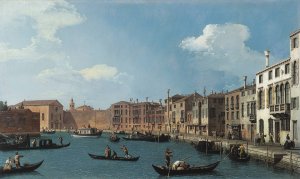 Vue du canal de Santa Chiara, a Venise Oil painting by Canaletto
