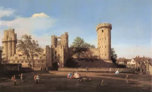 Warwick Castle: the East Front Oil painting by Canaletto