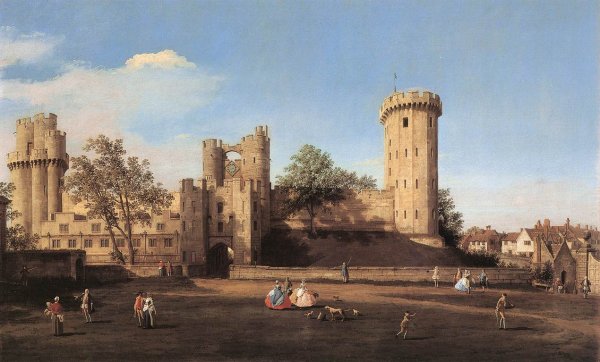 Main Product Photo of Warwick Castle: the East Front Painting by Canaletto