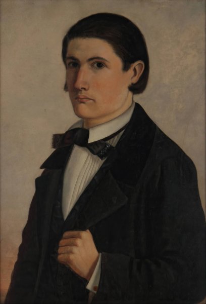 Autorretrato  by Candido Lopez - Hand-Painted Oil Painting Reproduction