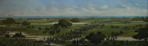 Marcha del Ejercito Argentino a tomar posiciones para el ataque a Curupayti el 1866 by Candido Lopez Oil Painting