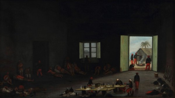 Soldados paraguayos heridos prisioneros de la batalla de Yatay  by Candido Lopez - Hand-Painted Oil Painting Reproduction