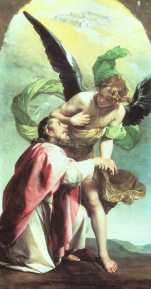 The Vision of Saint John by Cano Alonso - Oil Painting Reproduction