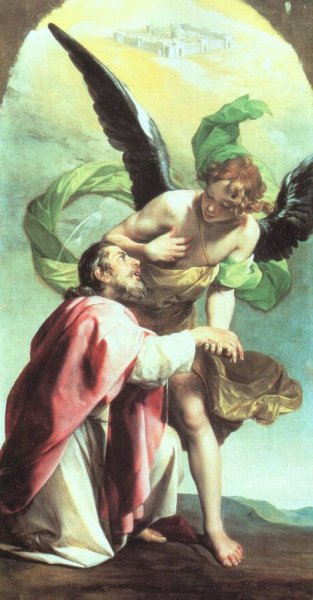 Main Product Photo of The Vision of Saint John Painting by Cano Alonso