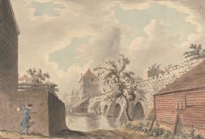 Arches in the City Wall, Canterbury by Capt. Francis Grose Oil Painting
