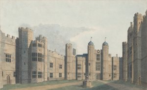 Cowdray Court from the Lodging House by Capt. Francis Grose Oil Painting