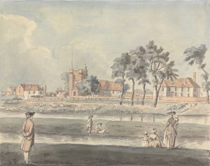 Hampton Court Church by Capt. Francis Grose Oil Painting