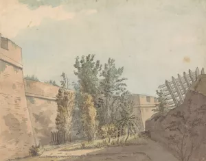 Languard Fort on the River Orwell Oil painting by Capt. Francis Grose