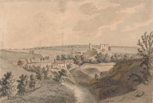 Mitford Castle, Northumberland by Capt. Francis Grose Oil Painting