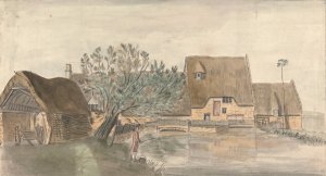 Nun Mill, Northamptonshire by Capt. Francis Grose Oil Painting
