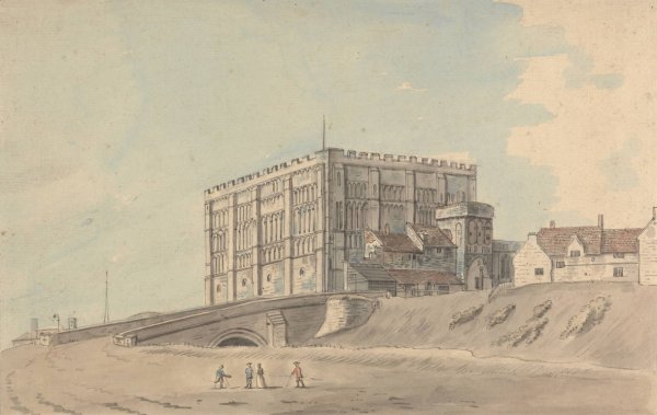 Main Product Photo of South West View of Norwich Castle  Painting by Capt. Francis Grose