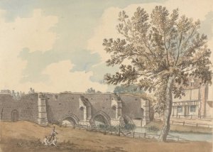 The Arches Near the East Gate, Bury St. Edmunds Suffolk by Capt. Francis Grose Oil Painting