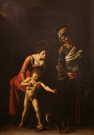 Madonna and Child with Saint Anne by Caravaggio Oil Painting