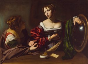 Martha and Mary Magdalene by Caravaggio Oil Painting