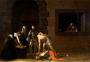 The Beheading of St. John the Baptist by Caravaggio Oil Painting