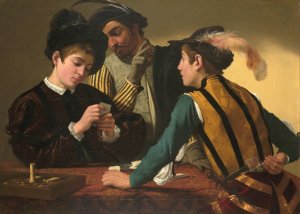 The Cardsharps by Caravaggio Oil Painting