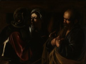 The Denial of Saint Peter by Caravaggio Oil Painting