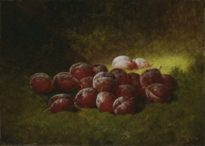 Purple Plums by Carducius Plantagenet Ream Oil Painting