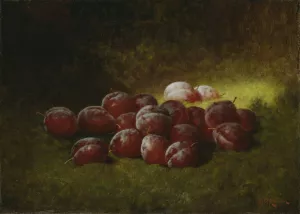 Purple Plums by Carducius Plantagenet Ream Oil Painting