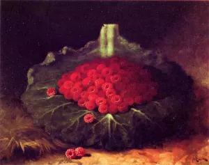 Raspberries by Carducius Plantagenet Ream Oil Painting