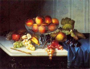 Still Life, Fruit and Knife