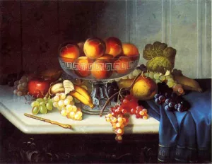 Still Life, Fruit and Knife by Carducius Plantagenet Ream - Oil Painting Reproduction
