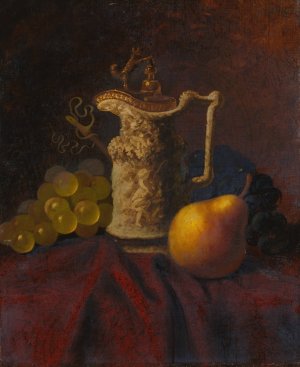 Still Life with Ewer and Fruit by Carducius Plantagenet Ream Oil Painting