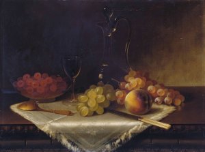 Still Life with Fruit by Carducius Plantagenet Ream Oil Painting