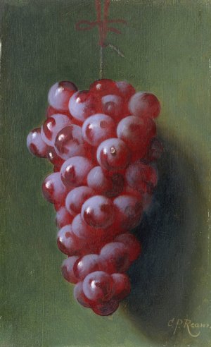 Still Life with Grapes by Carducius Plantagenet Ream Oil Painting