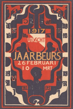 Aankondiging voor jaarbeurs Utrecht 1917 by Carel Adolph Lion Cachet Oil Painting