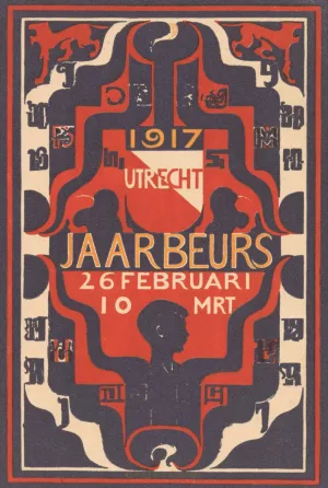 Aankondiging voor jaarbeurs Utrecht 1917 by Carel Adolph Lion Cachet Oil Painting
