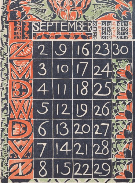 Kalenderblad September 1900  by Carel Adolph Lion Cachet - Hand-Painted Oil Painting Reproduction