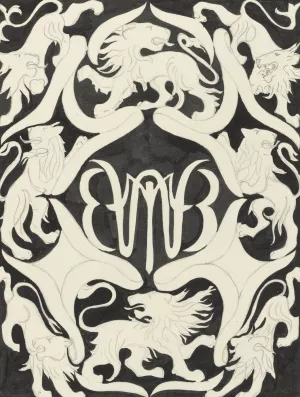 Ontwerp voor een ex libris met monogram en leeuwen by Carel Adolph Lion Cachet Oil Painting